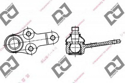 DJ PARTS db1270 -  Несущий / направляющий шарнир